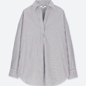 Fine Cotton Long Sleeve Striped Shirt